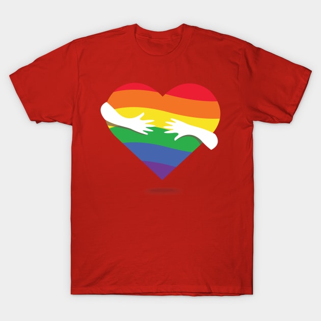 LGBT Couples Design - LGBT Hand Heart T-Shirt by Printaha